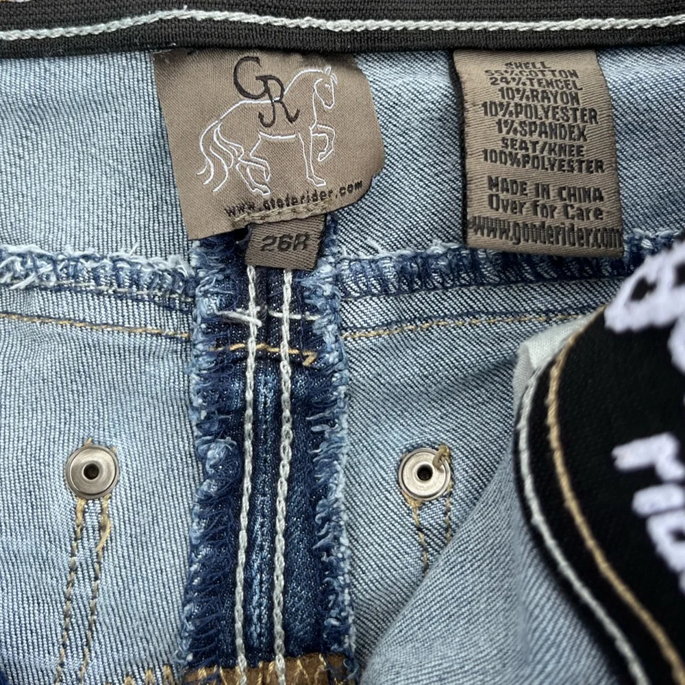 Goode Rider Equestrian Jean - Full Seat Mid Rise All Purpose Breech Size 26R - Picture 14 of 14